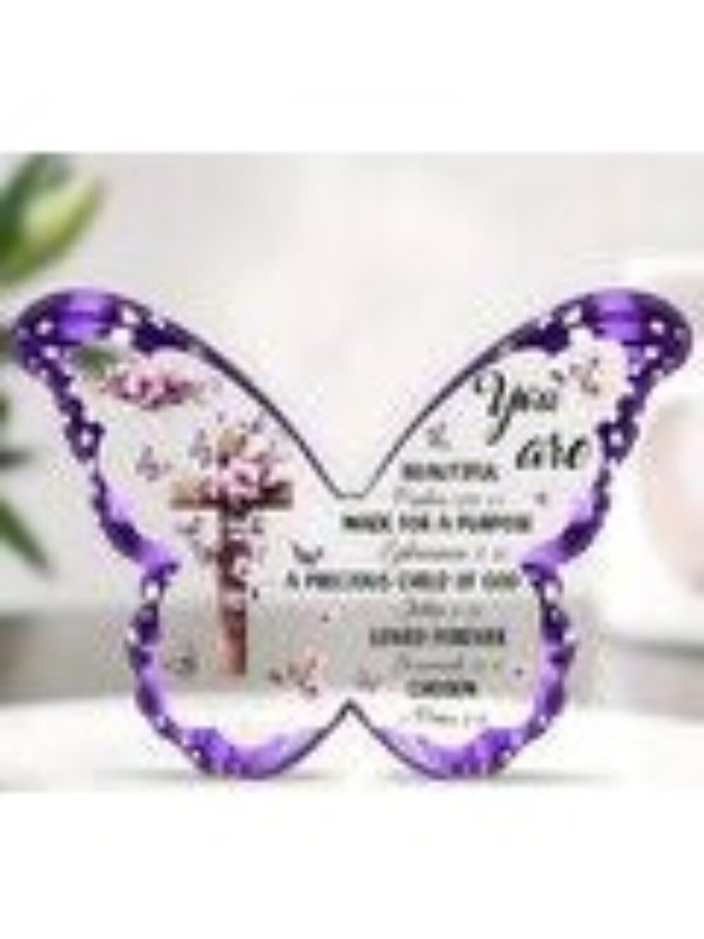 Butterfly acrylic purple home decor